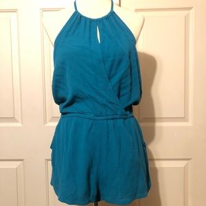 Roxy Blue Halter Top Romper, Size: M